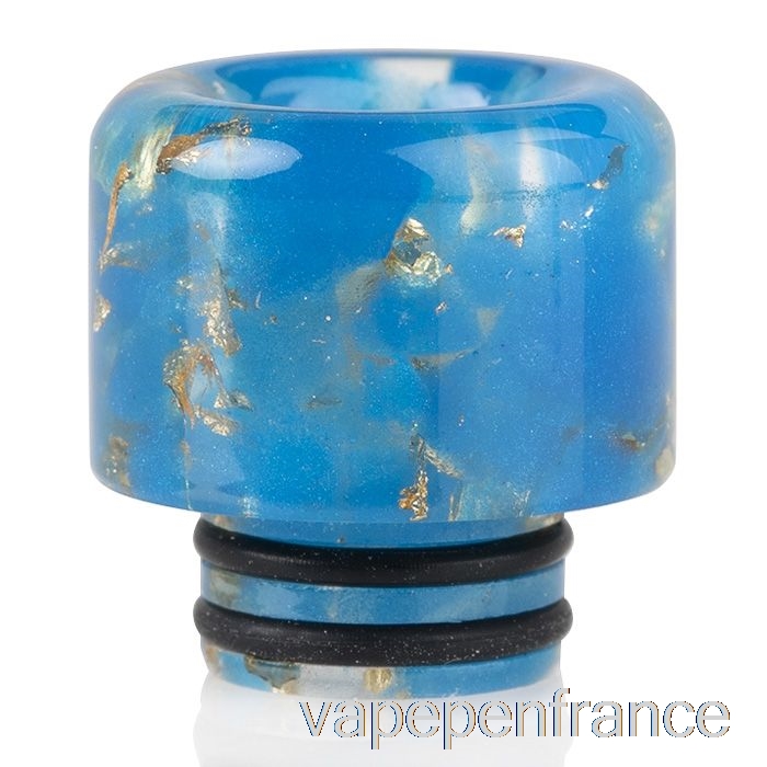 Stylo Vape En Résine à 510 Paillettes, Pointe Goutte à Goutte, Or Bleu